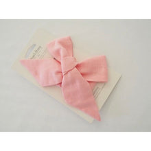 Load image into Gallery viewer, Baby Pink linen bow headband wrap - Aidenandava