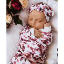 Load image into Gallery viewer, Fleur Baby Jersey wrap &amp; Topknot set - Aidenandava