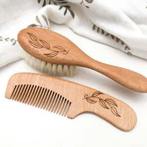 Hairbrush & Comb Set - Natural Foliage