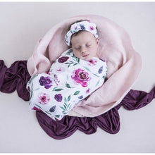 Load image into Gallery viewer, Peony Bloom snuggle swaddle &amp; topknot set - Aidenandava