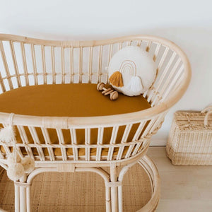 Bassinet sheet & change pad cover - Bronze - Aidenandava