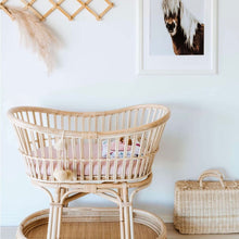 Load image into Gallery viewer, Bassinet sheet &amp; change pad cover - Lullaby Pink - Aidenandava