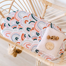 Load image into Gallery viewer, Bassinet sheet &amp; change pad cover - Rainbow Baby - Aidenandava