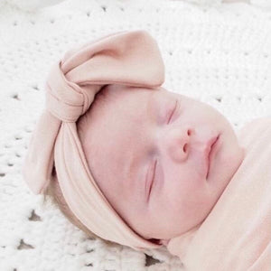Blush Pink Topknot headband - Aidenandava