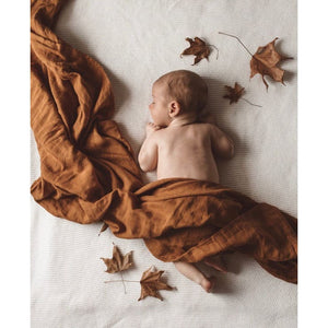 Bronze organic muslin wrap - Aidenandava