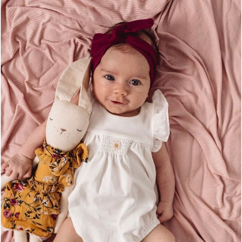 Burgundy Topknot headband - Aidenandava