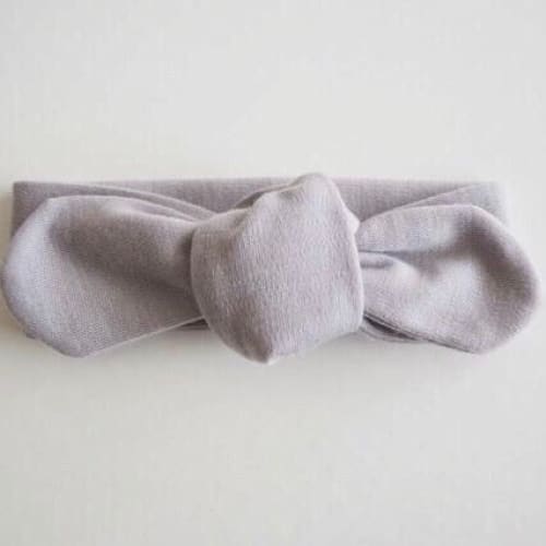 Classic Grey Topknot headband - Aidenandava
