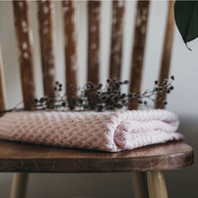 Load image into Gallery viewer, Diamond knit baby blanket - Blush Pink - Aidenandava