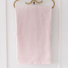 Load image into Gallery viewer, Diamond knit baby blanket - Blush Pink - Aidenandava