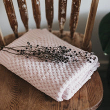 Load image into Gallery viewer, Diamond knit baby blanket - Blush Pink - Aidenandava