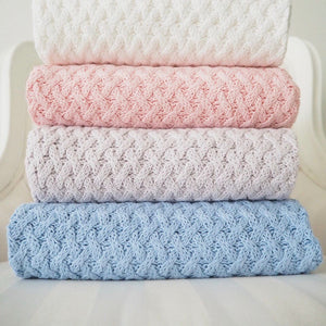 Diamond knit baby blanket - Warm Grey - Aidenandava