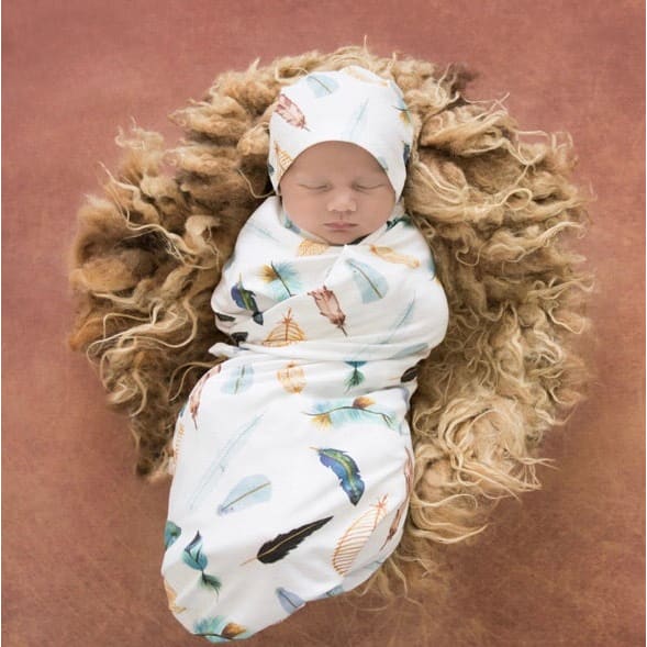 Dream Weaver snuggle swaddle & beanie set - Aidenandava