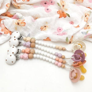 Dummy Holder - White/Pink