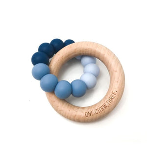 DUO Silicone & Beech wood teether - Aidenandava