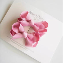 Load image into Gallery viewer, Dusty Pink bow clip - Small pair - Aidenandava