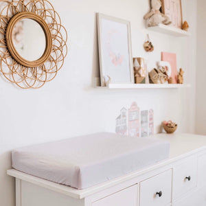 Bassinet sheet & change pad cover - Stone - Aidenandava