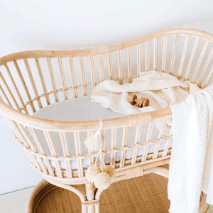 Bassinet sheet & change pad cover - Stone - Aidenandava