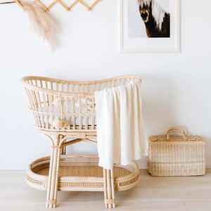 Bassinet sheet & change pad cover - Stone - Aidenandava