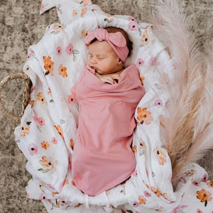 Jewel snuggle swaddle & topknot set - Aidenandava