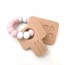 Load image into Gallery viewer, KEYS TO MY HEART Silicone &amp; Beech Wood teether - Aidenandava
