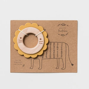 Lee The Lion Wood & Silicone Teether