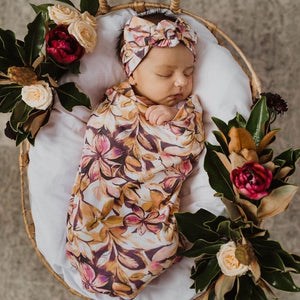 Leilani snuggle swaddle & topknot set - Aidenandava