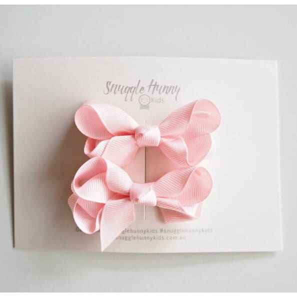 Light Pink bow clip - Small pair - Aidenandava