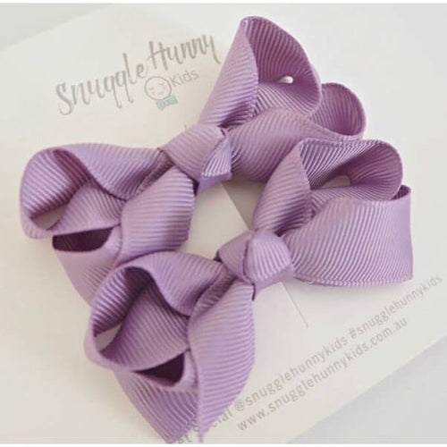 Lilac bow clip - Small pair - Aidenandava