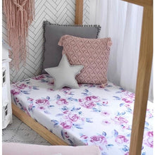 Load image into Gallery viewer, Lilac Skies fitted cot sheet - Aidenandava