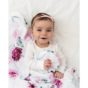 Lullaby Pink petite velvet bow - Aidenandava
