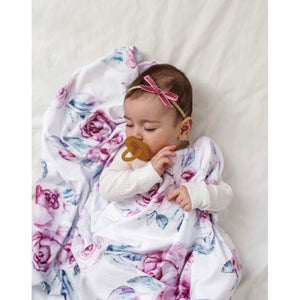 Mauve petite velvet bow - Aidenandava