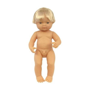 Miniland Doll - Anatomically Correct Baby, Caucasian Boy, 38 cm PRE ORDER - Aidenandava