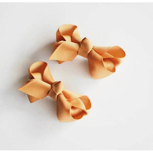 Mustard bow clip - Small pair - Aidenandava
