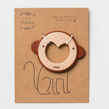 Load image into Gallery viewer, Mykah The Monkey Wood &amp; Silicone Teether