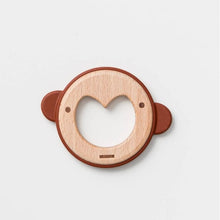Load image into Gallery viewer, Mykah The Monkey Wood &amp; Silicone Teether