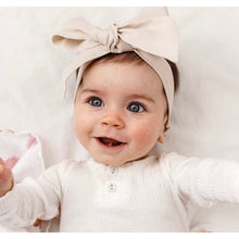 Load image into Gallery viewer, Natural Linen bow headband wrap - Aidenandava