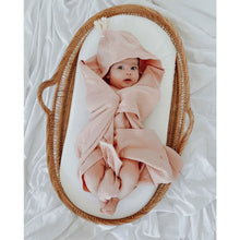 Load image into Gallery viewer, Organic Muslin Hooded Towel - Blush