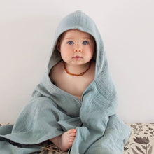 Load image into Gallery viewer, Organic Muslin Hooded Towel - Sage