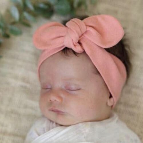 Peach topknot headband - Aidenandava