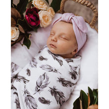 Load image into Gallery viewer, Quill baby jersey wrap &amp; beanie set - Aidenandava