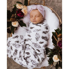 Load image into Gallery viewer, Quill baby jersey wrap &amp; beanie set - Aidenandava