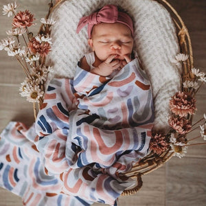 Rainbow Baby organic muslin wrap - Aidenandava