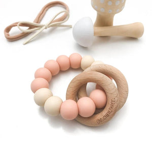 RATTLE Silicone & wood teether