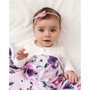 Rose Pink petite velvet bow - Aidenandava