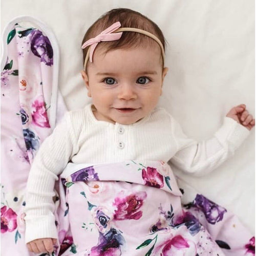 Rose Pink petite velvet bow - Aidenandava