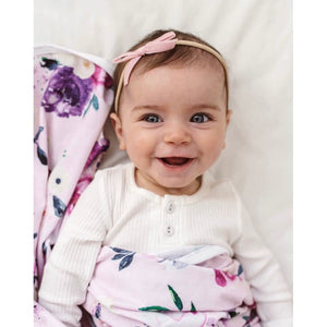 Rose Pink petite velvet bow - Aidenandava