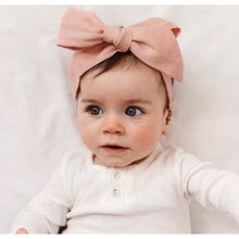 Load image into Gallery viewer, Rust Linen bow headband wrap - Aidenandava