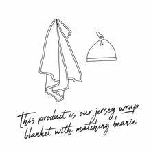 Load image into Gallery viewer, Sage baby jersey wrap &amp; beanie set