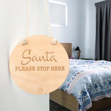 Load image into Gallery viewer, Santa please stop here and Milk &amp; cookies plaque set - Aidenandava