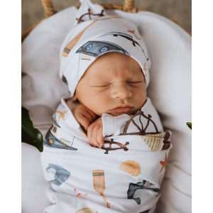 Shipwreck Baby jersey wrap & beanie set - Aidenandava